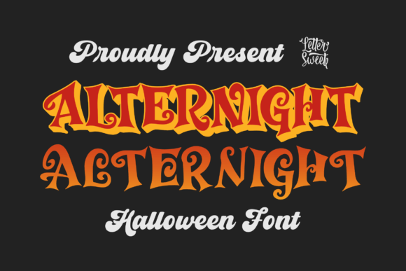 Alternight: A Halloween Display Font for Crafters and Sellers