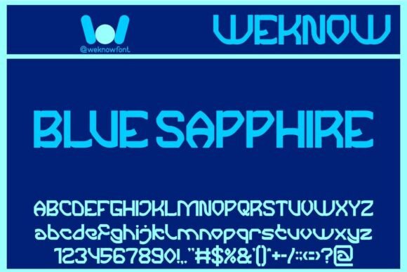 Blue Sapphire: A Display Font for Handmade Products & Labels