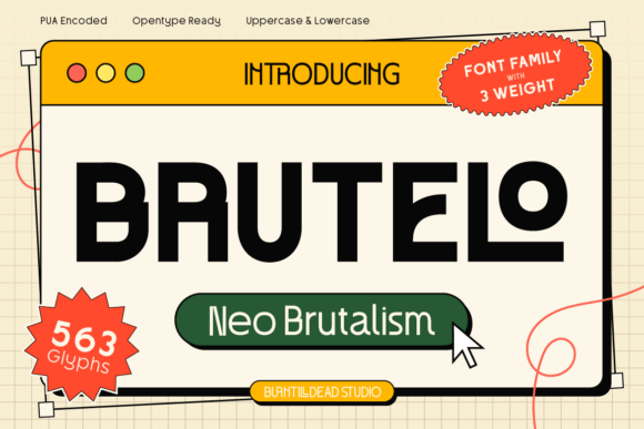 Brutelo: A Neo Brutalist Display Font with Editorial Confidence