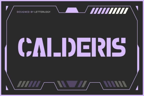 Calderis: A Futuristic Stencil Font for Bold Branding