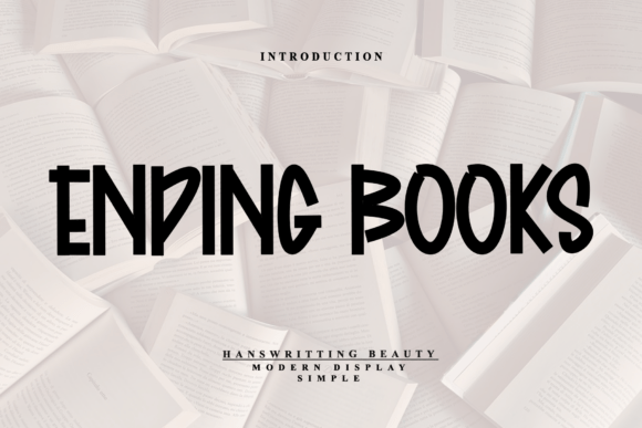 Ending Books: A Bold Display Font for Small Business Branding