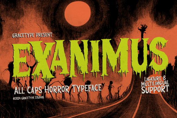 Examinus Font: A Horror Typeface for Handmade Products