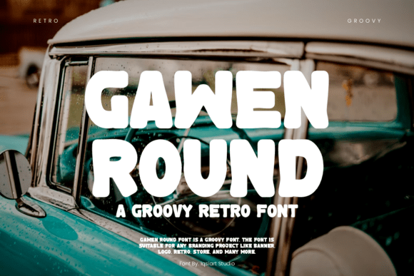 Gawen Round: A Groovy Display Font for Handmade Labels and Shop Branding