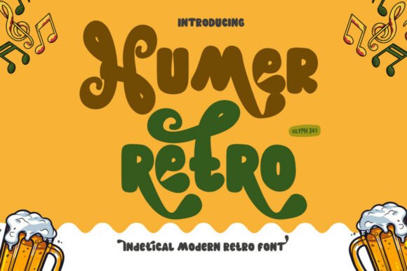 Humer Retro: A Display Font with Groovy Campaign Energy