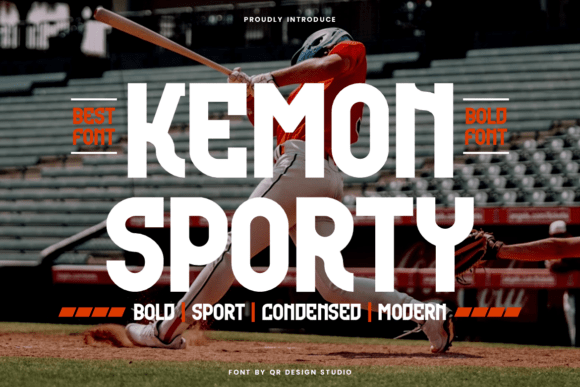 Kemon Sporty: A Cool Modern Display Font for Branding