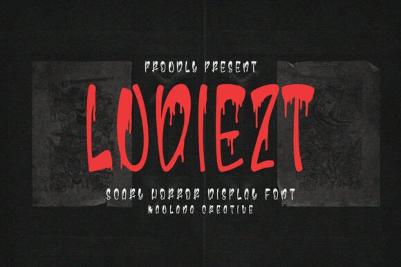 Ludiezt Font: A Dripping Horror Display Typeface for Crafters