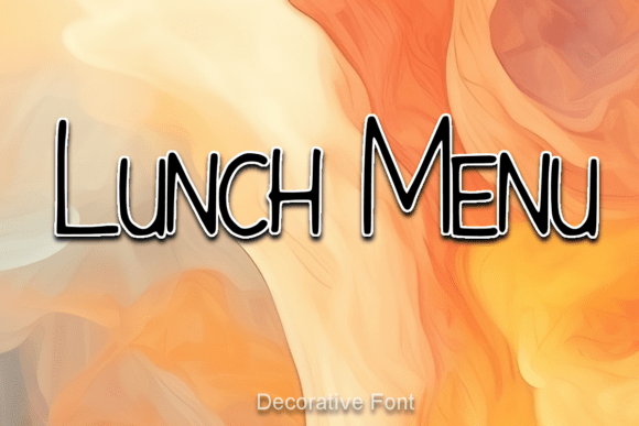 Lunch Menu: A Display Font for Crafters and Small Shop Owners