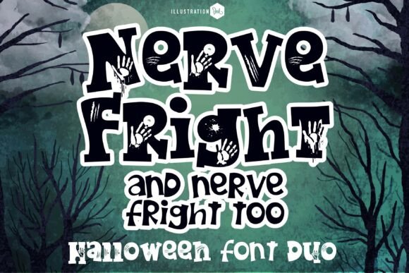 Nerve Fright Duo: A Playful Halloween Font for Branding