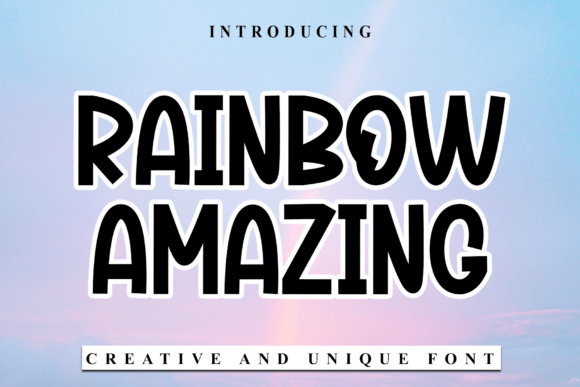 Rainbow Amazing: A Playful Display Font for Handmade Products
