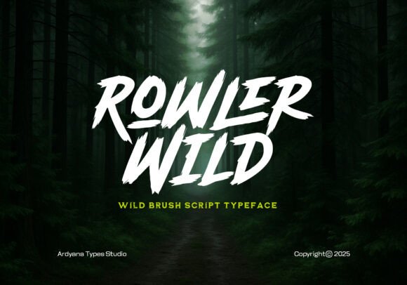 Rowler Wild: A Bold Brush Script Font for Digital Designers