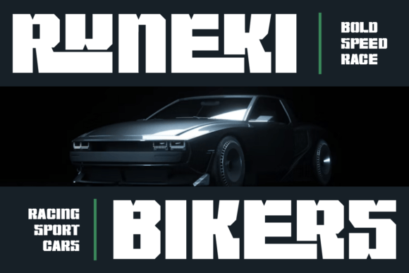 Runeki Bikers: A Bold Display Font for Modern Web Design
