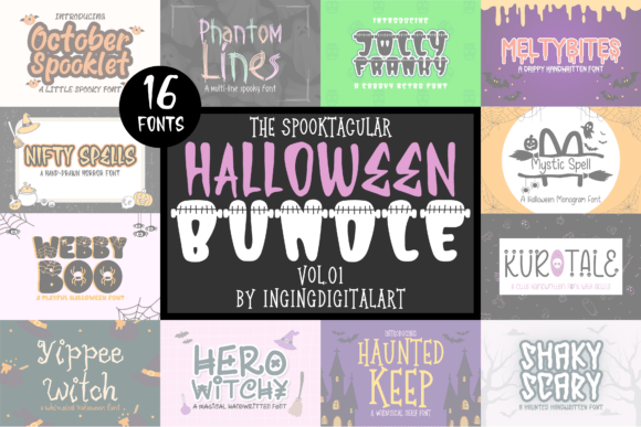 The Spooktacular Halloween Bundle Vol.01: A Hand-Drawn Display Font