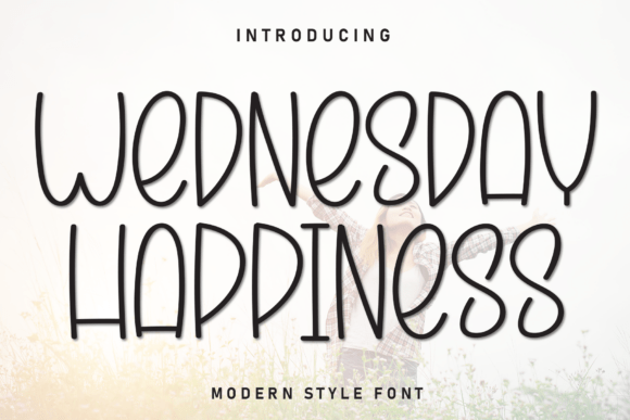 Wednesday Happiness: A Playful Display Font for Handmade Products